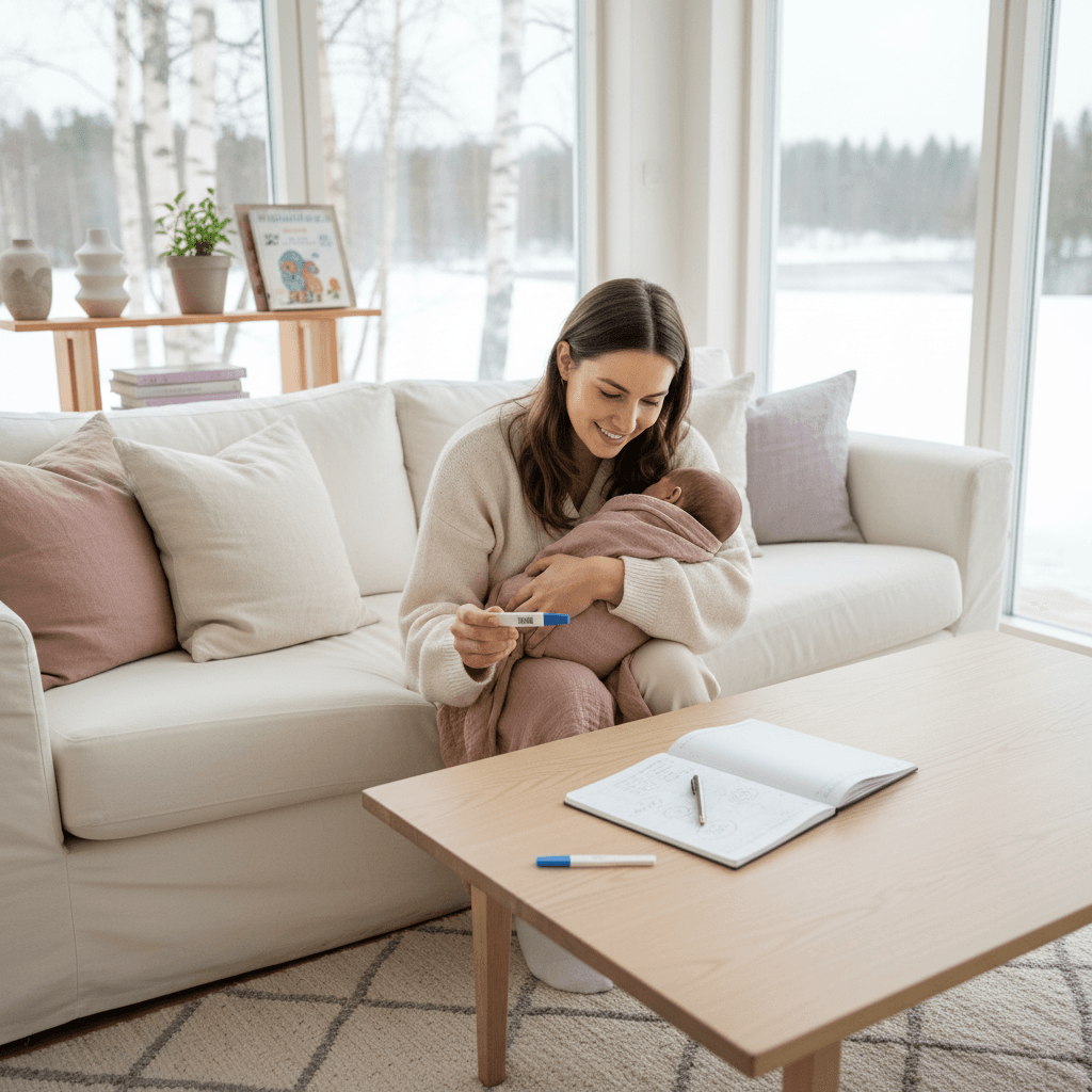 Gravid kvinne som snakker med jordmor om fødsel