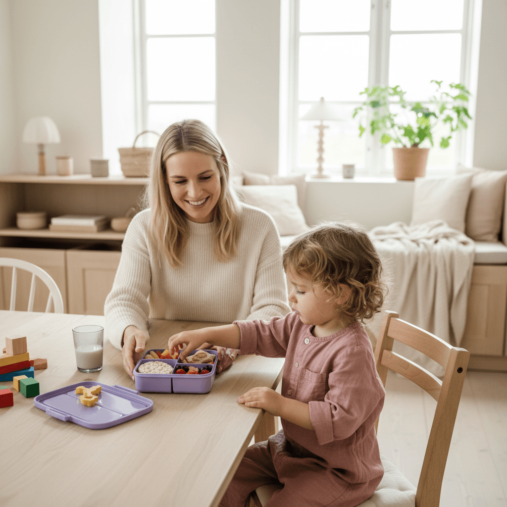 Fargerik matboks med allergifrie matretter for barn