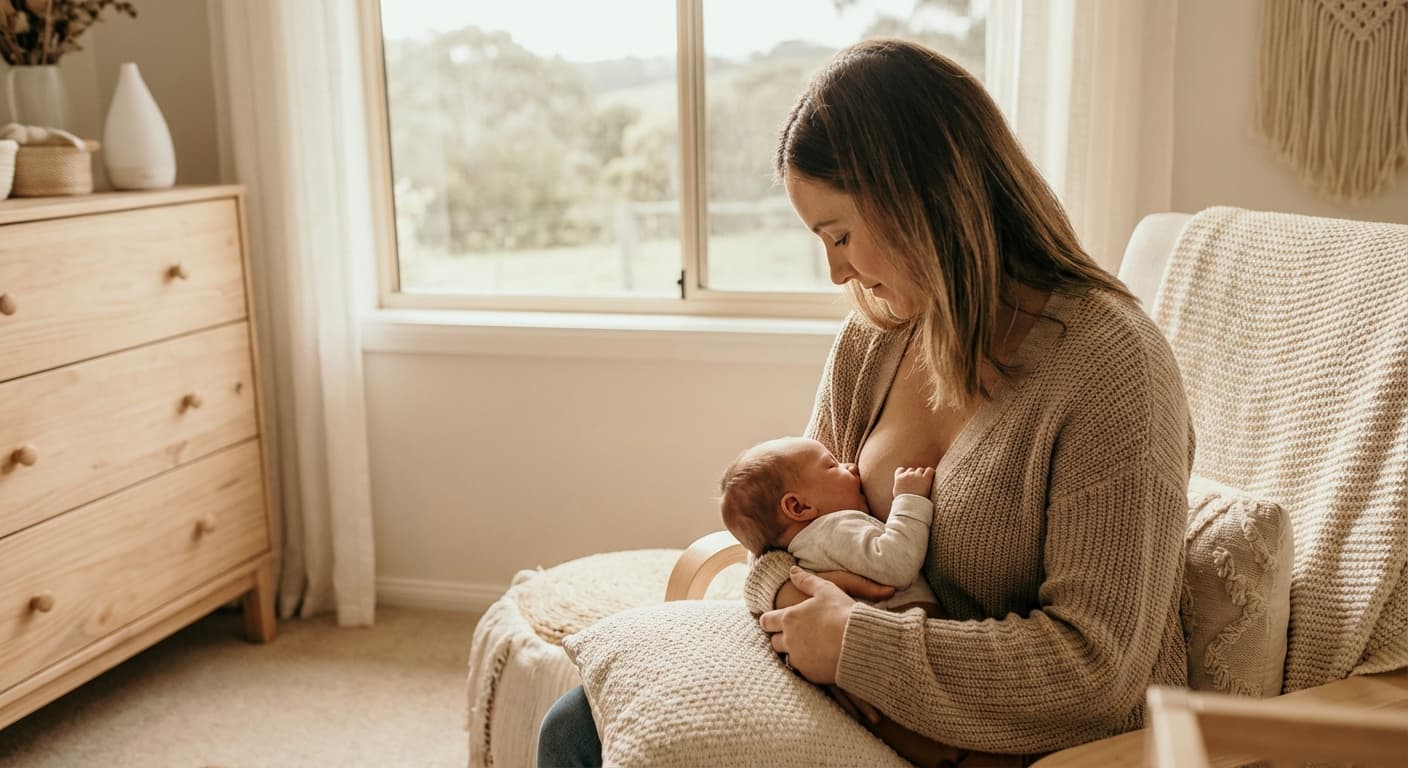 Nærbilde av baby som strekker ut tungen