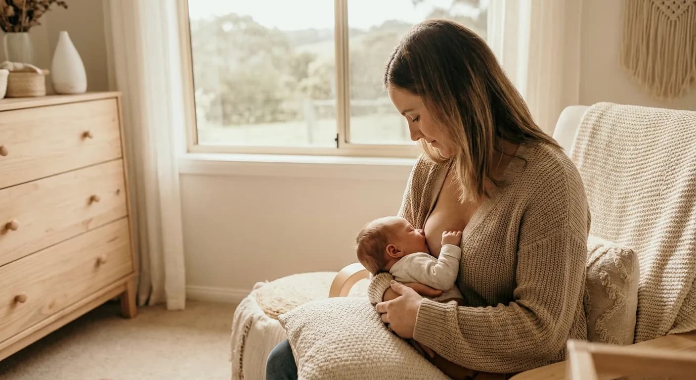 Nærbilde av baby som strekker ut tungen