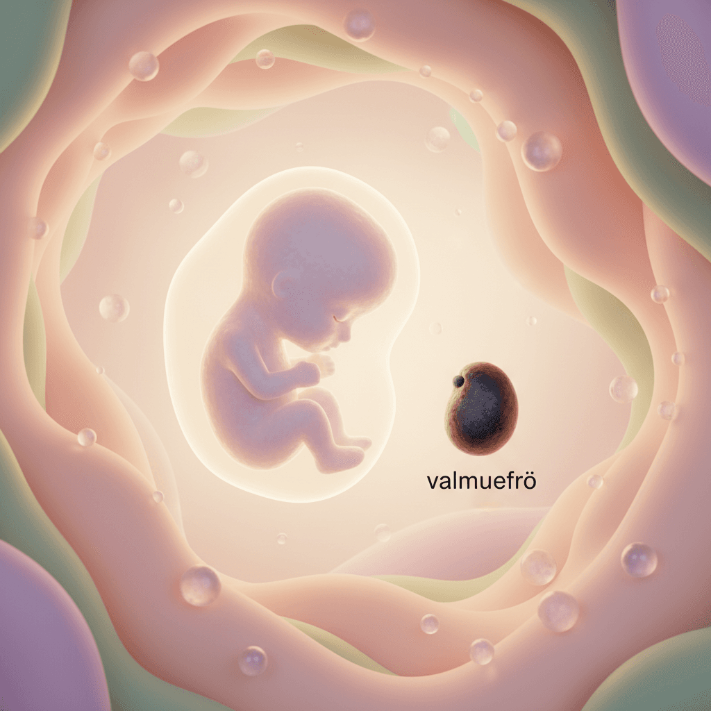 Illustrasjon av babyen i uke 4