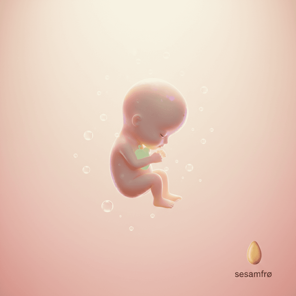 Illustrasjon av babyen i uke 5
