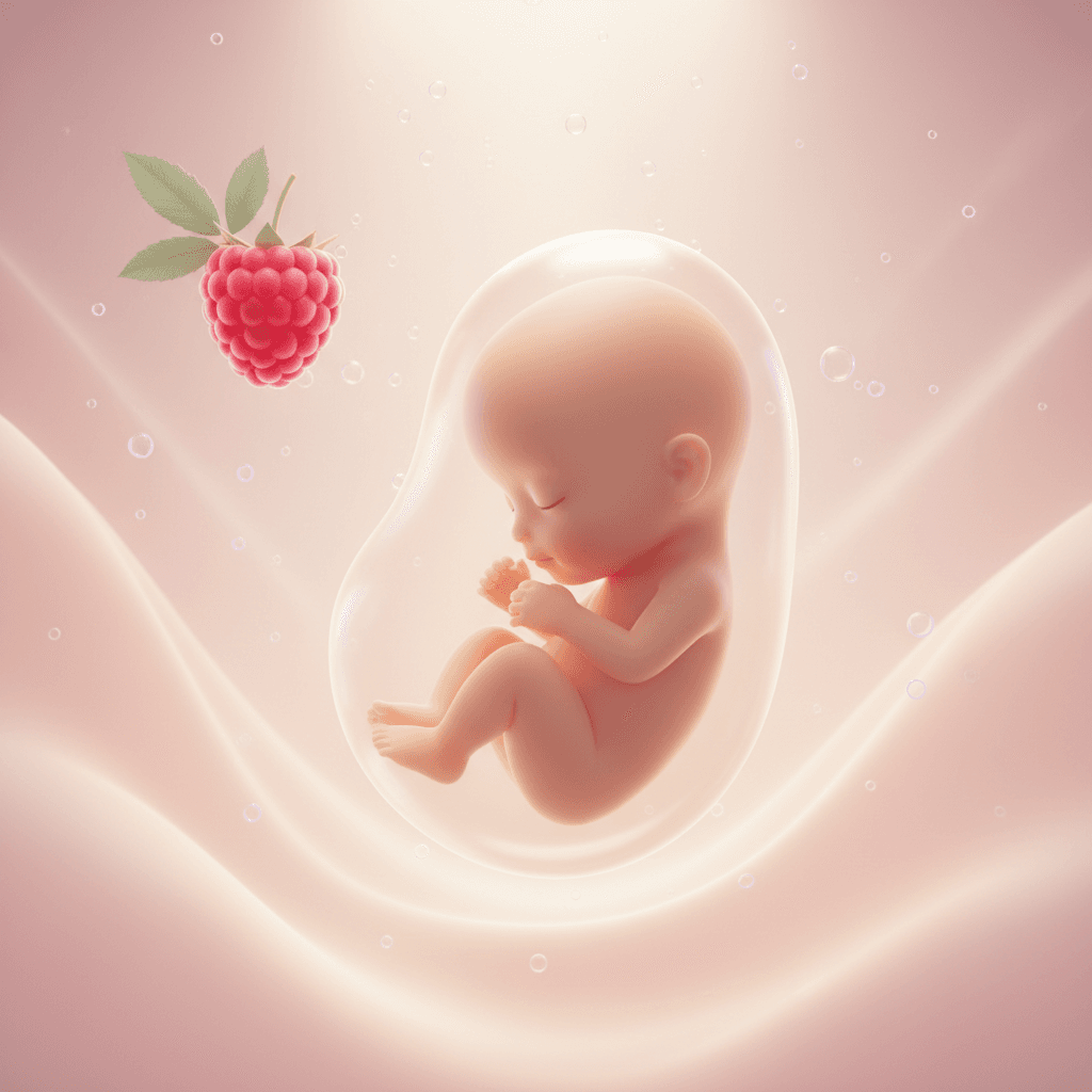 Illustrasjon av babyen i uke 8