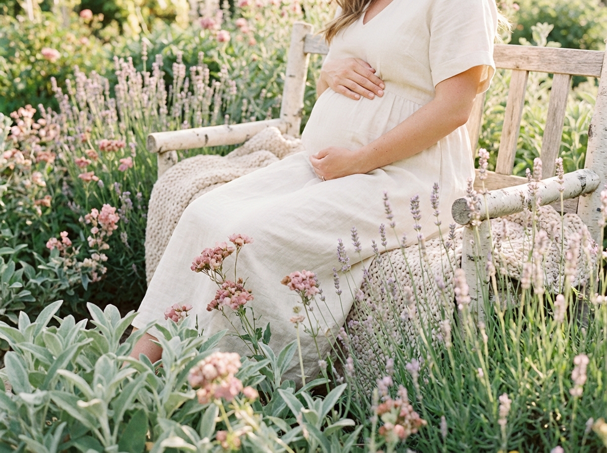 Gravid kvinne som tar nesespray mot allergi
