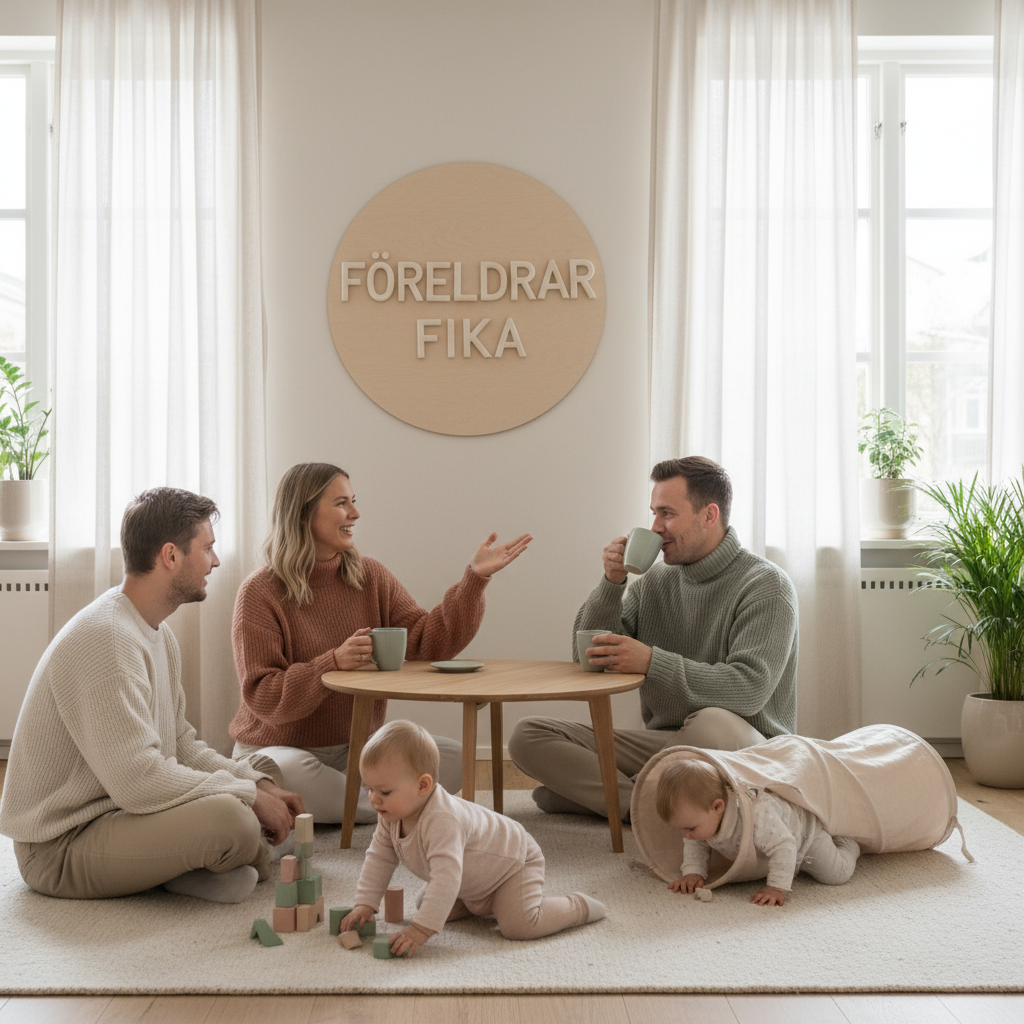 Omsorgsfull forelder som støtter barn - Åpen barnehage - gratis drop-in for foreldre