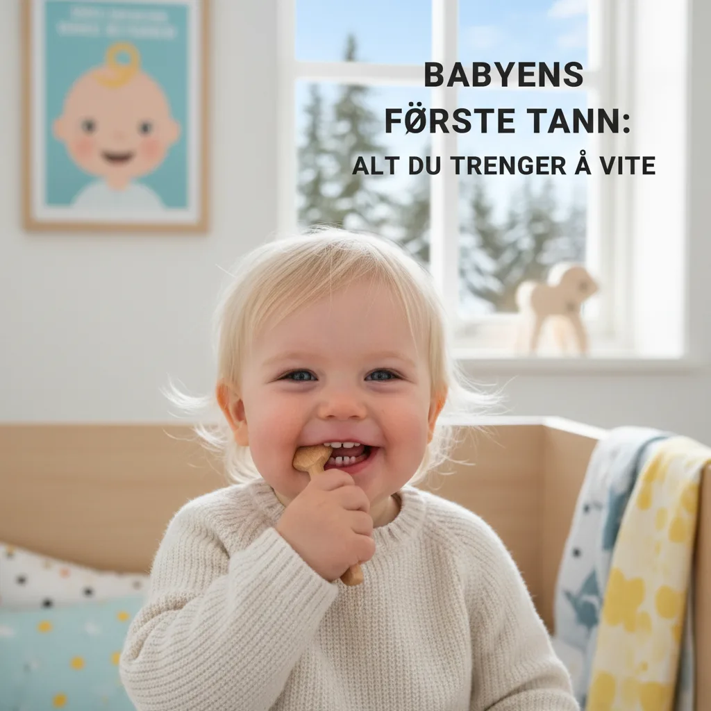 Omsorgsfull forelder som støtter barn - Babyens første tann