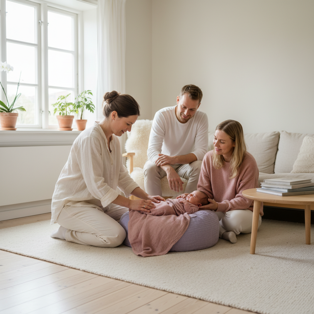 Omsorgsfull forelder som støtter barn - Fødselsskader hos baby - typer, behandling og oppfølging