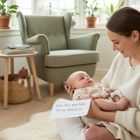 Omsorgsfull forelder som støtter barn - Første ferie med baby