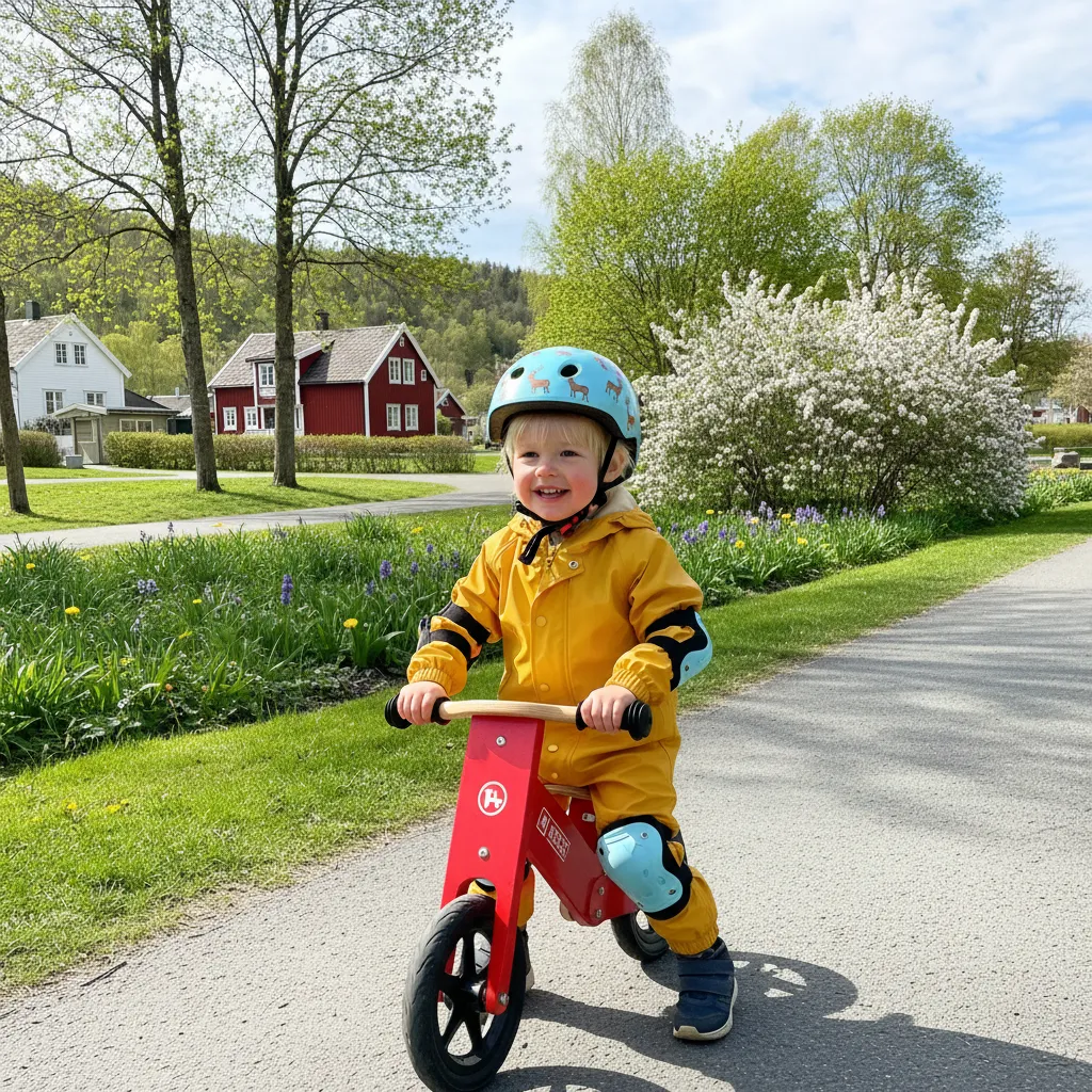 Forelder som tar vare på barn i et varmt skandinavisk hjem
