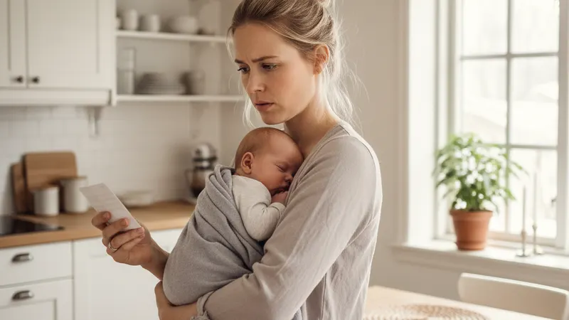 Mor som ammer baby i en rolig og trygg setting