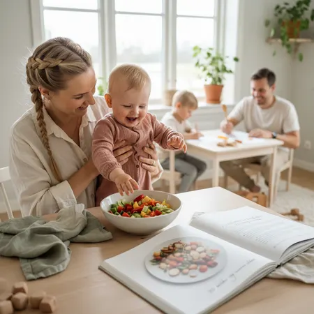 Barn som hjelper til med matlaging