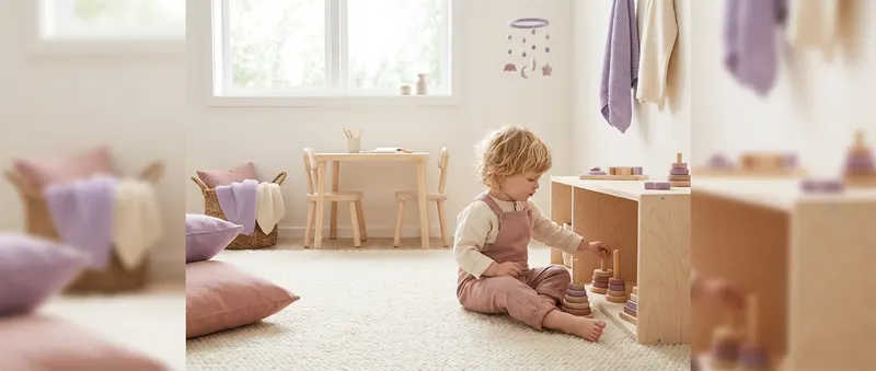 Omsorgsfull forelder som støtter barn - Montessori hjemme