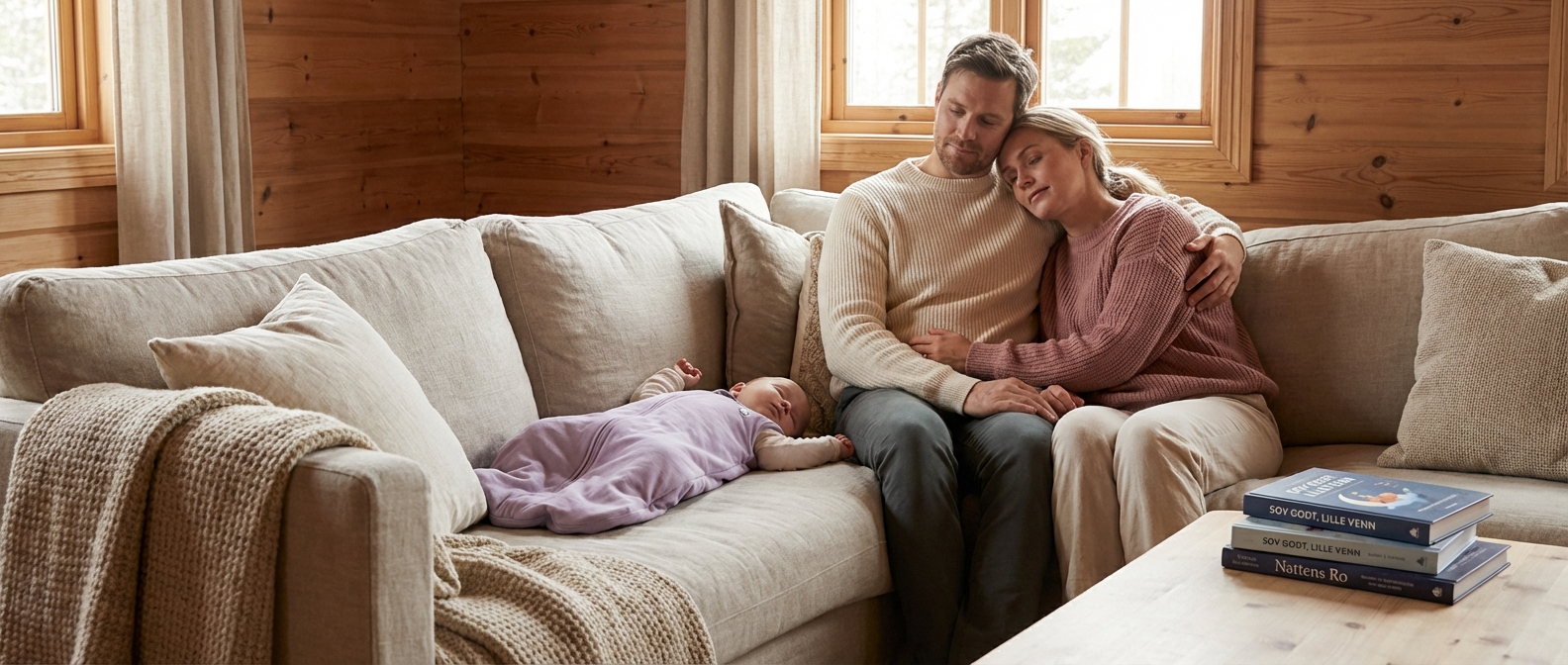 Sovende baby i trygt barnerom