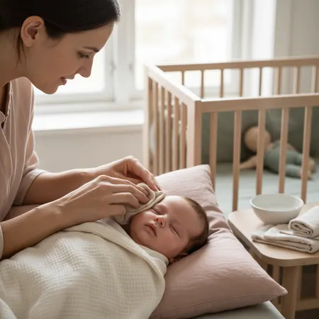 Glad baby med friske øyne
