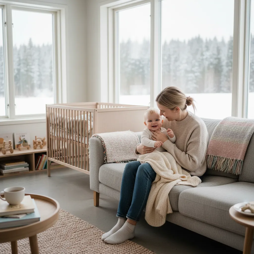 Barn som vinker ha det til foreldrene i barnehagen